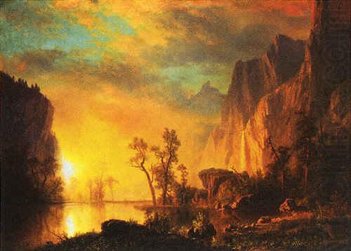 Albert Bierstadt Sunset in the  Rockies china oil painting image